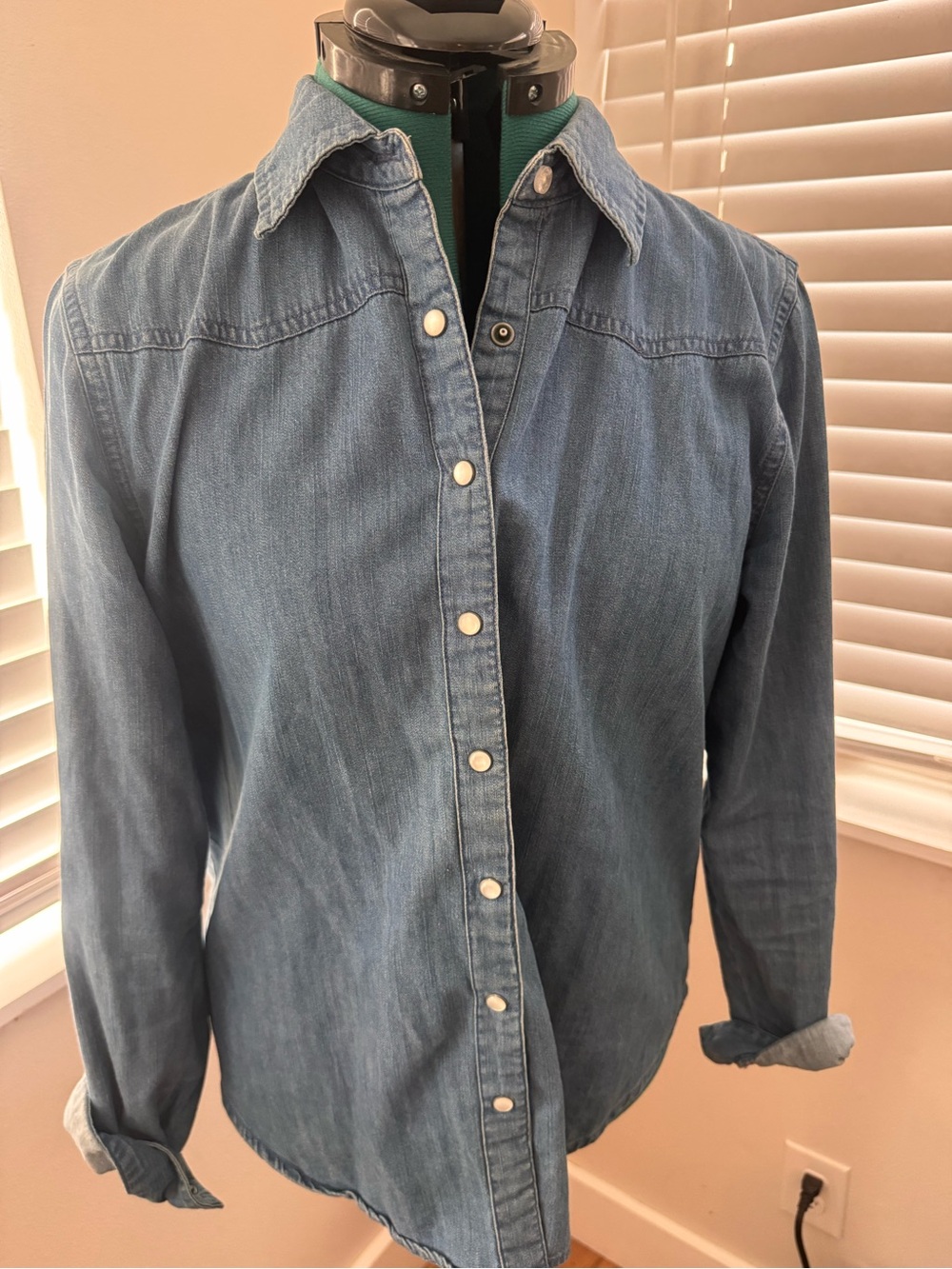 Cruel Girl Light Blue Denim Button-Down Shirt